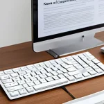 한글과 영어 혼용 문서에 어울리는 폰트 - **Prompt:** A clean and modern digital workspace showcasing a sophisticated document displayed on a ...