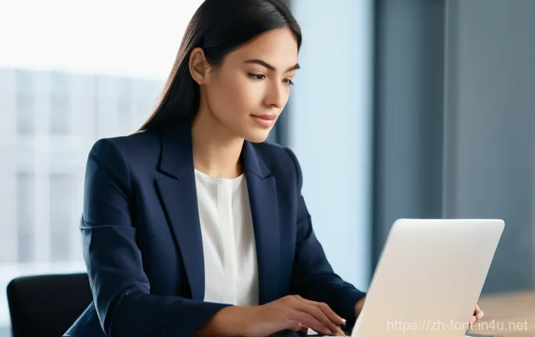 이력서에 사용하기 좋은 폰트 - **Prompt 1: The Professional First Impression**
    A close-up shot of a modern professional, perhap...